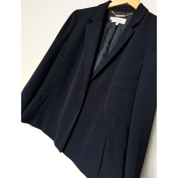 Hobbs London Single Breasted Two Button Darted Pintuck Pleats Blazer Jacket 10 - Picture 15 of 16